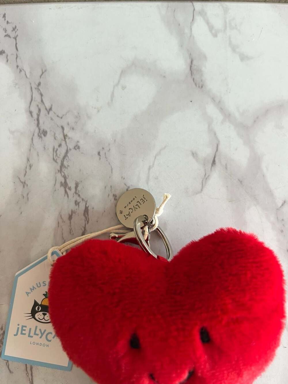 Jellycat Amuseables Heart Bag Charm 100% authentic - Picture 3 of 6